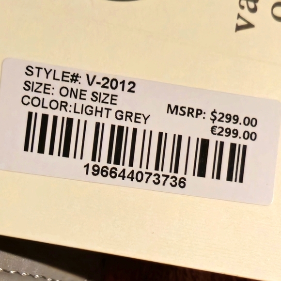 Valentino Brand New W/Tags - Light Grey Magnetic Top Closure Handle Bag W/Strap - Picture 4 of 5